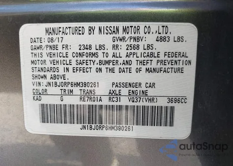 2017 Infiniti Qx50 from USA, damaged, VIN JN1BJ0RP6HM390261